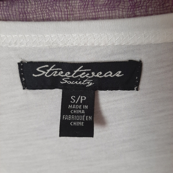 Zebra Asymmetrical Short Sleeved Top - Picture 2 of 4